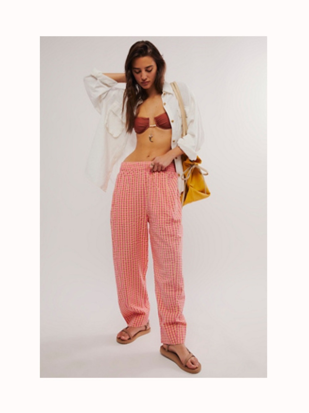 Free People Gingham Pants